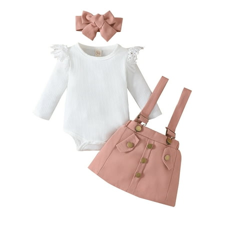 ZHUASHUM Girls Ruffles Long Sleeve Ribbed Romper Lace Bodysuits Suspenders Skirt Headbands Outfits
ZHUASHUM Girls Ruffles Long Sleeve Ribbed Romper Lace Bodysuits Suspenders Skirt Headbands Outfits