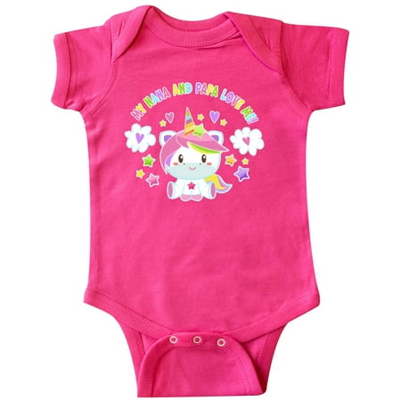 Inktastic My Nana and Papa Love Me with Cute Rainbow Unicorn Gift Baby Boy or Baby Girl Bodysuit
Inktastic My Nana and Papa Love Me with Cute Rainbow Unicorn Gift Baby Boy or Baby Girl Bodysuit