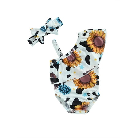 Qtinghua 2Pcs Toddler Baby Girls Swimsuit Flower Cow Print Ruffle One Shoulder Strap Bathing Suit Kids Bathing Suit Beachwear
Qtinghua 2Pcs Toddler Baby Girls Swimsuit Flower Cow Print Ruffle One Shoulder Strap Bathing Suit Kids Bathing Suit Beachwear