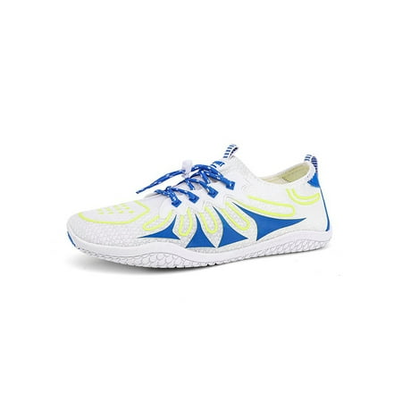 Eloshman Womens Mens Water Shoes Surfing Barefoot Swimming Beach Shoe Yoga Casual Fitness Workout Athletics Breathable Flats White Blue 7.5
Eloshman Womens Mens Water Shoes Surfing Barefoot Swimming Beach Shoe Yoga Casual Fitness Workout Athletics Breathable Flats White Blue 7.5