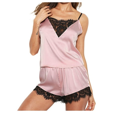 DORKASM Women s Cami Top and Pants Sets Pajamas Set Nightwear Lace Two-Piece Sleepwear Pj Set Lounge Pink L
DORKASM Women s Cami Top and Pants Sets Pajamas Set Nightwear Lace Two-Piece Sleepwear Pj Set Lounge Pink L
