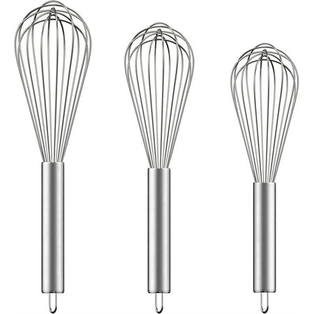 NOGIS 3 Pack Stainless Steel Whisks 8 +10 +12 Wire Whisk Set Kitchen wisks for Cooking Blending Whisking Beating Stirring
NOGIS 3 Pack Stainless Steel Whisks 8 +10 +12 Wire Whisk Set Kitchen wisks for Cooking Blending Whisking Beating Stirring