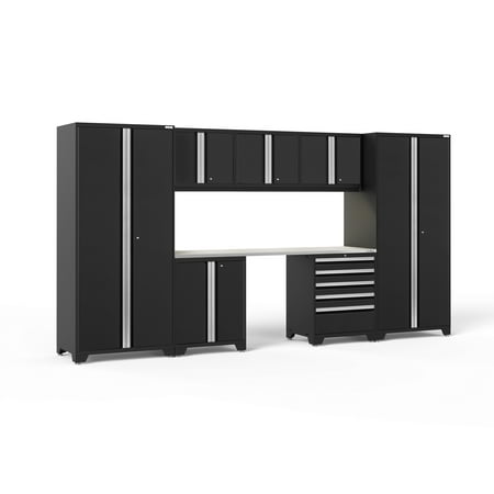 NewAge Products Pro Series Black 8 Piece Cabinet Set Heavy Duty 18-Gauge Steel Garage Storage System LED Lights Included
NewAge Products Pro Series Black 8 Piece Cabinet Set Heavy Duty 18-Gauge Steel Garage Storage System LED Lights Included