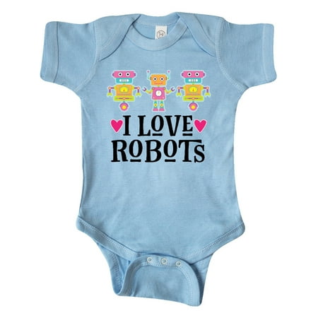 Inktastic I Love Robots Cute Robotics Gift Baby Girl Bodysuit