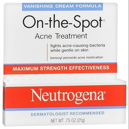Neutrogena On-The-Spot Acne Treatment Vanishing Cream Formula 0.75 oz (Pack of 6)