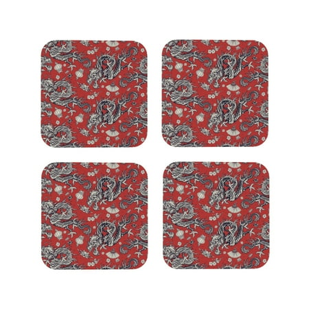Pofeuu Dragons2 Print Coasters for Drinks 4Pack PU Leather Coasters Bar Drink Coasters for Tabletop Protection Furniture from Damage-Square
Pofeuu Dragons2 Print Coasters for Drinks 4Pack PU Leather Coasters Bar Drink Coasters for Tabletop Protection Furniture from Damage-Square