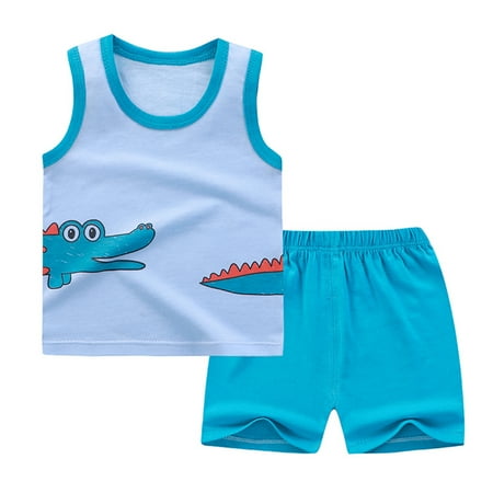 Baby Boys Outfits Cartoon Print Sleeveless Tops Printed Shorts 2PCS Clothes Set Size 3 Years-6 Years
Baby Boys Outfits Cartoon Print Sleeveless Tops Printed Shorts 2PCS Clothes Set Size 3 Years-6 Years
