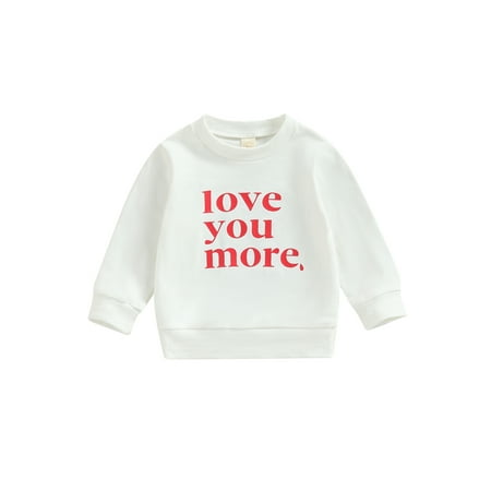 Love You More Toddler Baby Girl Valentine s Day Outfit Crewneck Sweatshirt Long Sleeve Sweater Shirt Top Spring Clothes
Love You More Toddler Baby Girl Valentine s Day Outfit Crewneck Sweatshirt Long Sleeve Sweater Shirt Top Spring Clothes