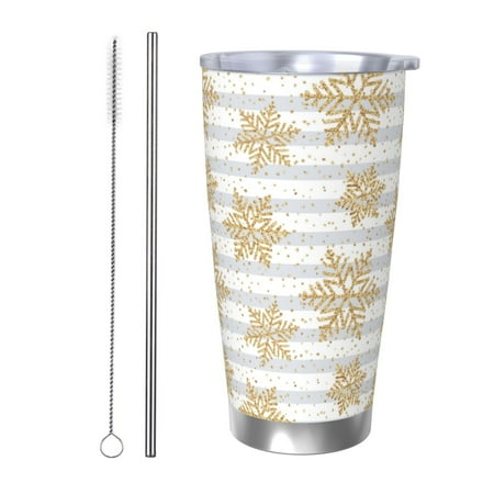 Ocsxa Gold Snowflake Pattern 20oz Travel Coffee Mug with Flip Lid Stainless Steel Insulated Insulated Coffee Mug Thermal Cup with Splash Proof Sliding Lid-Straw Two-piece Set
Ocsxa Gold Snowflake Pattern 20oz Travel Coffee Mug with Flip Lid Stainless Steel Insulated Insulated Coffee Mug Thermal Cup with Splash Proof Sliding Lid-Straw Two-piece Set
