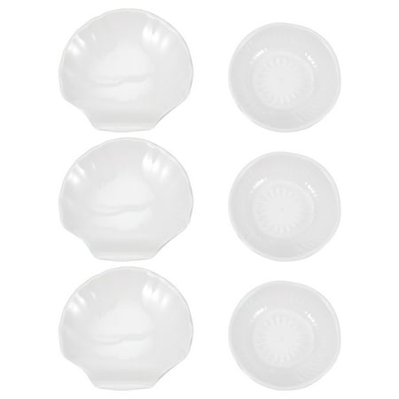 6pcs Creative Melamine Seasoning Dish Small Plate Western Salad Tableware