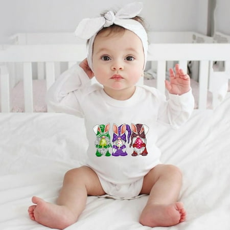 Easter Decor Baby Girls Boys Easter Bunny Bodysuit Romper Casual Clothes Easter Gifts White 80
Easter Decor Baby Girls Boys Easter Bunny Bodysuit Romper Casual Clothes Easter Gifts White 80