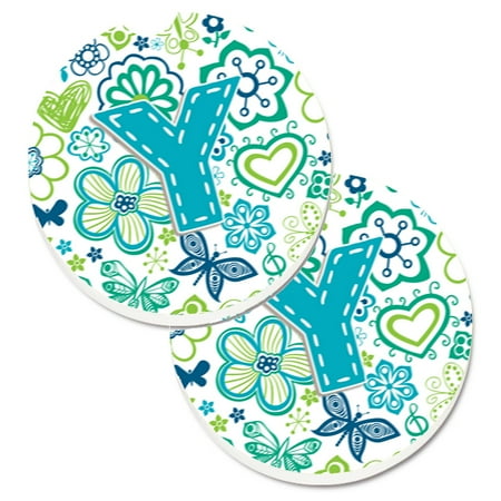Carolines Treasures CJ2006-YCARC Letter Y Flowers and Butterflies Teal Blue Set of 2 Cup Holder Car Coasters Large
Carolines Treasures CJ2006-YCARC Letter Y Flowers and Butterflies Teal Blue Set of 2 Cup Holder Car Coasters Large