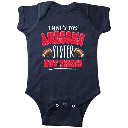 Inktastic That s My Awesome Sister Out There with Footballs Gift Baby Boy or Baby Girl Bodysuit
Inktastic That s My Awesome Sister Out There with Footballs Gift Baby Boy or Baby Girl Bodysuit