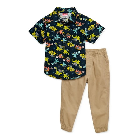 Wrangler Toddler Boy Short Sleeve Button-Down Shirt and Joggers Set 2-Piece Sizes 2T-4T
Wrangler Toddler Boy Short Sleeve Button-Down Shirt and Joggers Set 2-Piece Sizes 2T-4T