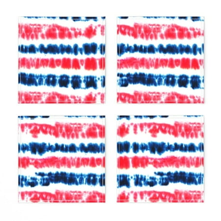 Linen Cotton Canvas Cocktail Napkins (Set of 4) - Red Dark Blue Tie Dye Stripes July 4Th America American Flag Trendy White Independence Day Print Cloth Cocktail Napkins by Spoonflower 
Linen Cotton Canvas Cocktail Napkins (Set of 4) - Red Dark Blue Tie Dye Stripes July 4Th America American Flag Trendy White Independence Day Print Cloth Cocktail Napkins by Spoonflower