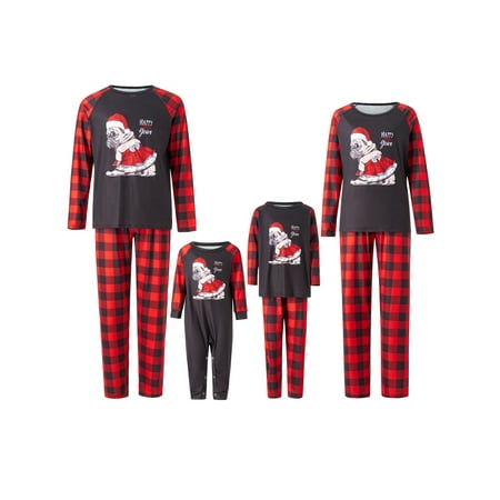xkwyshop Family Matching Christmas Pajamas Set Long Sleeve Dog Print Tops Plaid Pants XMAS Sleepwear Pjs Red Baby M
xkwyshop Family Matching Christmas Pajamas Set Long Sleeve Dog Print Tops Plaid Pants XMAS Sleepwear Pjs Red Baby M