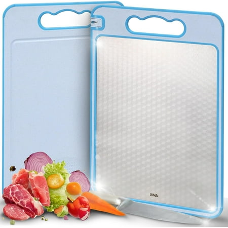 HYKE Blue Stainless Steel Cutting Board for Raw Meat & PP Wheat Straw for Fruits Veggies & Bread Non Toxic Cutting Board for Kitchen w/Knife Sharpener Stainless Steel Chopping Boards for
HYKE Blue Stainless Steel Cutting Board for Raw Meat & PP Wheat Straw for Fruits Veggies & Bread Non Toxic Cutting Board for Kitchen w/Knife Sharpener Stainless Steel Chopping Boards for