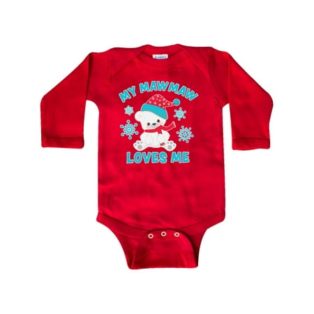 Inktastic Polar Bear My Mawmaw Loves Me in Santa Hat with Snowflakes Gift Baby Boy or Baby Girl Long Sleeve Bodysuit
Inktastic Polar Bear My Mawmaw Loves Me in Santa Hat with Snowflakes Gift Baby Boy or Baby Girl Long Sleeve Bodysuit
