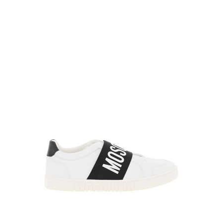 Moschino leather sneakers with logo band