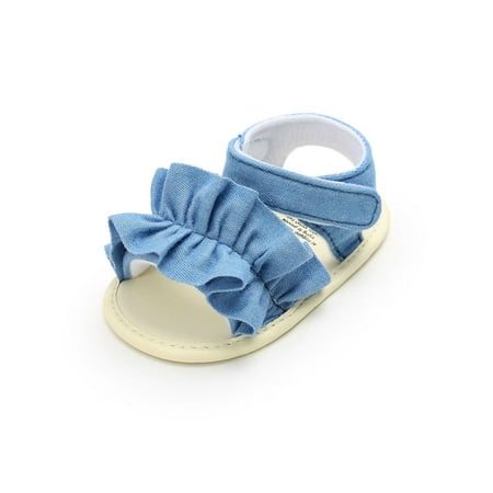 Gomelly Infant Crib Shoes Soft Sole Sandals First Walkers Flat Sandal Non-Slip Princess Shoe Newborn Toddler Kids Denim Blue 4C
Gomelly Infant Crib Shoes Soft Sole Sandals First Walkers Flat Sandal Non-Slip Princess Shoe Newborn Toddler Kids Denim Blue 4C