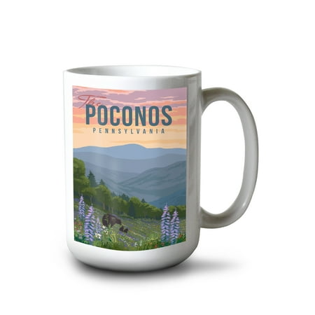 Lantern Press 15 fl oz Ceramic Mug Poconos Pennsylvania Starry Night Bear and Cub Dishwasher & Microwave Safe
Lantern Press 15 fl oz Ceramic Mug Poconos Pennsylvania Starry Night Bear and Cub Dishwasher & Microwave Safe