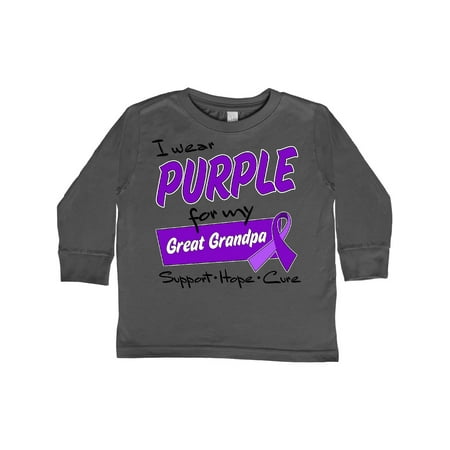 Inktastic I Wear Purple for my Great Grandpa-Support Hope Cure Gift Toddler Boy or Toddler Girl Long Sleeve T-Shirt
Inktastic I Wear Purple for my Great Grandpa-Support Hope Cure Gift Toddler Boy or Toddler Girl Long Sleeve T-Shirt