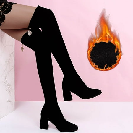 Cathalem Taupe over The Knee Boots for Women Wide Calf Womens Shoes Fashion Solid Color Round Toe Zipper Middle Heel Heel Shoes Black 7
Cathalem Taupe over The Knee Boots for Women Wide Calf Womens Shoes Fashion Solid Color Round Toe Zipper Middle Heel Heel Shoes Black 7