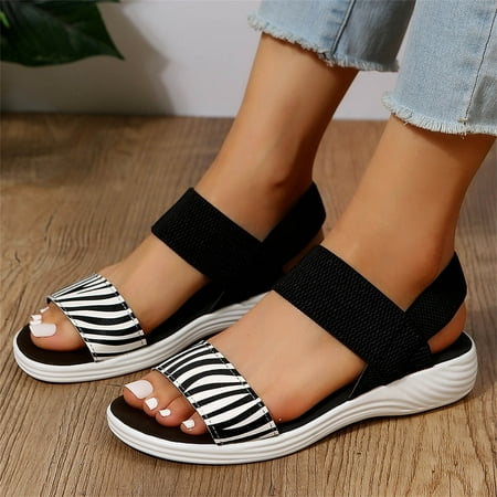 XIAQUJ Ladies Fashion Summer Stripe Colored Round Toe Open Toe Flat Sandals Sandals for Women White 8(40)
XIAQUJ Ladies Fashion Summer Stripe Colored Round Toe Open Toe Flat Sandals Sandals for Women White 8(40)