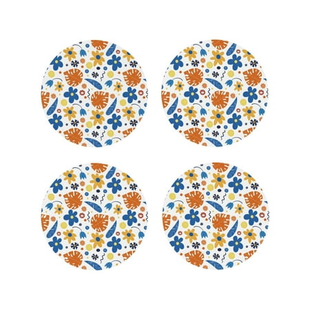 Kdxio Flower Funny Coasters 4 Pcs Leather Coasters Housewarming Gifts Protect Furniture from Water Marks Scratch and Damage
Kdxio Flower Funny Coasters 4 Pcs Leather Coasters Housewarming Gifts Protect Furniture from Water Marks Scratch and Damage