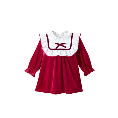 JBEELATE Toddler Girls Christmas Princess Dress Clothes Baby Kids Up Lace Collar Color Dresses Skirt with Bow Set
JBEELATE Toddler Girls Christmas Princess Dress Clothes Baby Kids Up Lace Collar Color Dresses Skirt with Bow Set