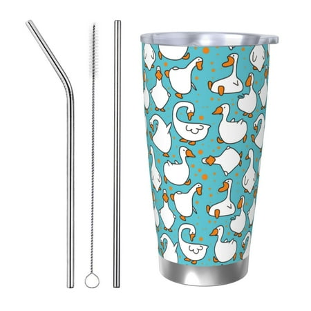 Qekee Cartoon Funny Goose Print 20OZ Car Cup Stainless Steel Vacuum Insulated Tumbler Tumbler Cup With Lid And Straw Travel Coffee Mug-Straw Three-piece Set
Qekee Cartoon Funny Goose Print 20OZ Car Cup Stainless Steel Vacuum Insulated Tumbler Tumbler Cup With Lid And Straw Travel Coffee Mug-Straw Three-piece Set