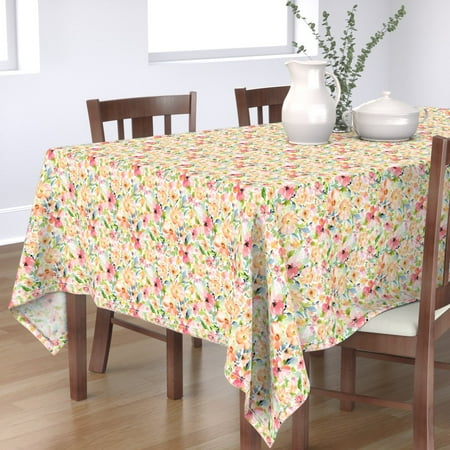 Cotton Sateen Tablecloth 70 x 108 - Floral Love Print Peach Pink Flowers Boho Baby Girl Nursery Print Custom Table Linens by Spoonflower
Cotton Sateen Tablecloth 70 x 108 - Floral Love Print Peach Pink Flowers Boho Baby Girl Nursery Print Custom Table Linens by Spoonflower