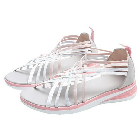 Wirdiell Sandals Women s Low-top Breathable Fish Mouth Shoes Roman Women s Sandals