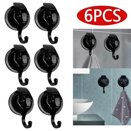 6 Pack Suction Cup Hooks Heavy Duty Reusable Window Glass Vacuum Hooks Kitchen Bathroom Wall Hanger(Black)
6 Pack Suction Cup Hooks Heavy Duty Reusable Window Glass Vacuum Hooks Kitchen Bathroom Wall Hanger(Black)