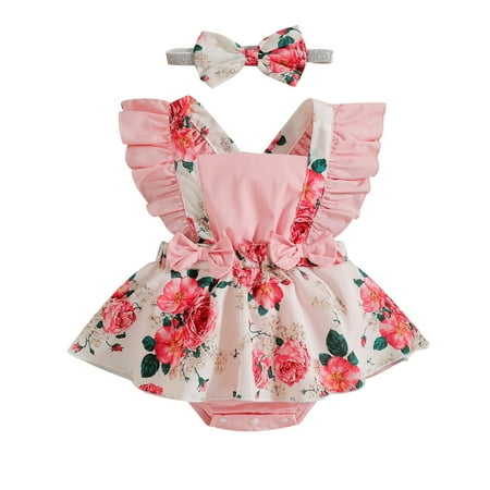 GRNSHTS Newborn Baby Girl Ruffle Sleeveless Romper Jumpsuit Floral Backless Bodysuit Summer Outfits Clothes Pink 12-18 Months
GRNSHTS Newborn Baby Girl Ruffle Sleeveless Romper Jumpsuit Floral Backless Bodysuit Summer Outfits Clothes Pink 12-18 Months