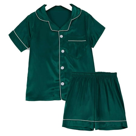Child Girl Boy Silk Satin Pajamas Set Short Sleeve Tops+Shorts Sleepwear Suit 4-14 Years
Child Girl Boy Silk Satin Pajamas Set Short Sleeve Tops+Shorts Sleepwear Suit 4-14 Years