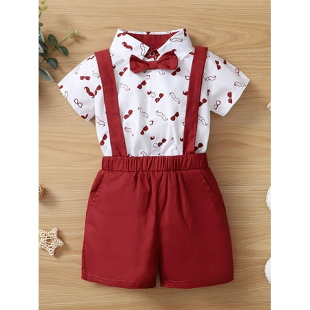 Huakaishijie Newborn Kids Baby Boy Gentleman Bow Tie Bodysuit Tops Suspender Shorts 2PCS Set 0-18 Months
Huakaishijie Newborn Kids Baby Boy Gentleman Bow Tie Bodysuit Tops Suspender Shorts 2PCS Set 0-18 Months