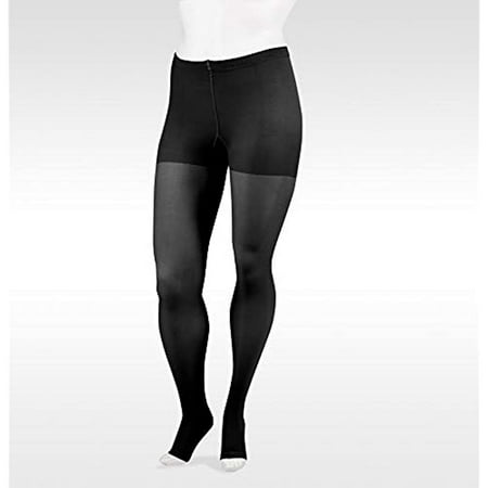 Juzo Soft Compression Pantyhose 30-40mmhg Open Toe II Black