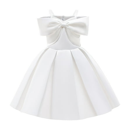 KIMI BEAR Toddler Baby Girls Dresses 2T Girls Little Princess Style Clothes 3T Girls Grace Off Shoulder Bow Trim Dress White
KIMI BEAR Toddler Baby Girls Dresses 2T Girls Little Princess Style Clothes 3T Girls Grace Off Shoulder Bow Trim Dress White