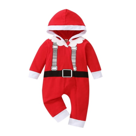 Sunisery Infant Newborn Baby Girls Boys Christmas Jumpsuit Long Sleeve Hooded Zipper Closure Romper Xmas Bodysuit Red 0-3 Months
Sunisery Infant Newborn Baby Girls Boys Christmas Jumpsuit Long Sleeve Hooded Zipper Closure Romper Xmas Bodysuit Red 0-3 Months