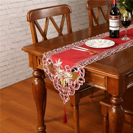 Christmas Embroidered Table Runner Luxury Poinsettia and Holly Table Runner for Xmas Decorations 15x69 Inch (Red)…
Christmas Embroidered Table Runner Luxury Poinsettia and Holly Table Runner for Xmas Decorations 15x69 Inch (Red)…