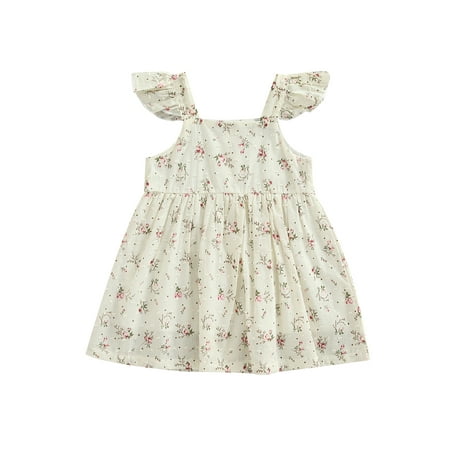 Canrulo Toddler Baby Girl Summer Dress Floral Ruffle Sleeveless Princess Sundress Casual Beach Party Dresses Beige 2-3 Years
Canrulo Toddler Baby Girl Summer Dress Floral Ruffle Sleeveless Princess Sundress Casual Beach Party Dresses Beige 2-3 Years