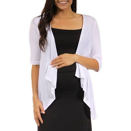 Women s Maternity 3/4-sleeve Open Shrug