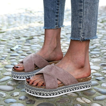 Women s Fashion Solid Color Cross Strap Casual Platform Sandals And Slippers Note Please Buy One Or Two Sizes Larger
Women s Fashion Solid Color Cross Strap Casual Platform Sandals And Slippers Note Please Buy One Or Two Sizes Larger