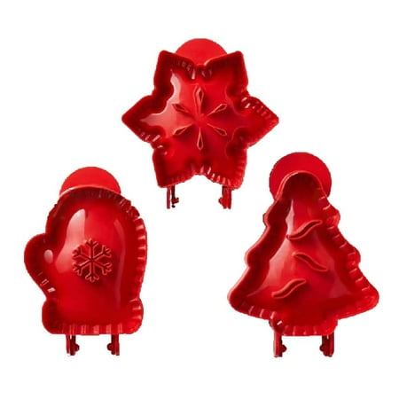 Sorrowso 3pcs Dough Presser Pocket Christmas Pie Molds Party Potluck Hand Pie Molds Hand Pie Molds Christmas Series Shapes
