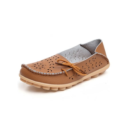 UKAP Ladies Casual Shoes Slip On Loafers Leather Flats Breathable Nurse Shoe Women Hollow Out Comfort Light Brown 10
UKAP Ladies Casual Shoes Slip On Loafers Leather Flats Breathable Nurse Shoe Women Hollow Out Comfort Light Brown 10