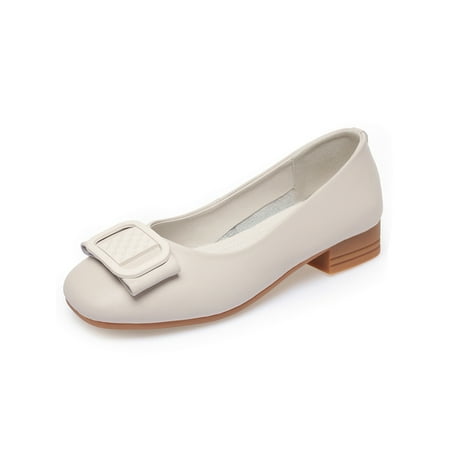 Ferndule Women Low Heel Pumps Party Casual Chunky Lightweight Fashion Slip On Flats Beige 5
Ferndule Women Low Heel Pumps Party Casual Chunky Lightweight Fashion Slip On Flats Beige 5
