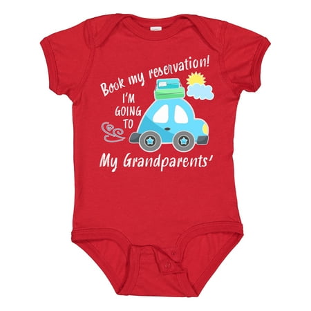 Inktastic Book My Reservation! I m Going to My Grandparents Gift Baby Boy or Baby Girl Bodysuit
Inktastic Book My Reservation! I m Going to My Grandparents Gift Baby Boy or Baby Girl Bodysuit