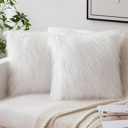 MIULEE Pack of 2 Decorative Faux Fur Throw Pillow Covers New Luxury Series Style Fluffy Pillow Case Cushion Cover for Sofa Bedroom Car 16x16 Inch White
MIULEE Pack of 2 Decorative Faux Fur Throw Pillow Covers New Luxury Series Style Fluffy Pillow Case Cushion Cover for Sofa Bedroom Car 16x16 Inch White
