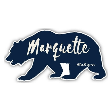 Marquette Michigan Souvenir 3x1.5-Inch Fridge Magnet Bear Design